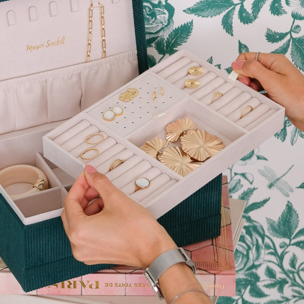 Large Jewellery Box | Denise | Corduroy | Maison Scarlett