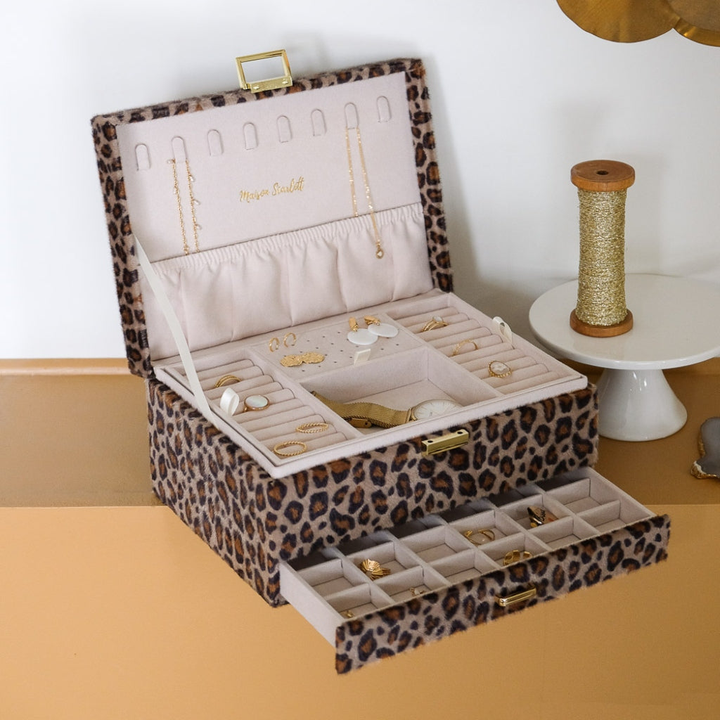 Large Jewellery Box | Denise | Leopard | Maison Scarlett