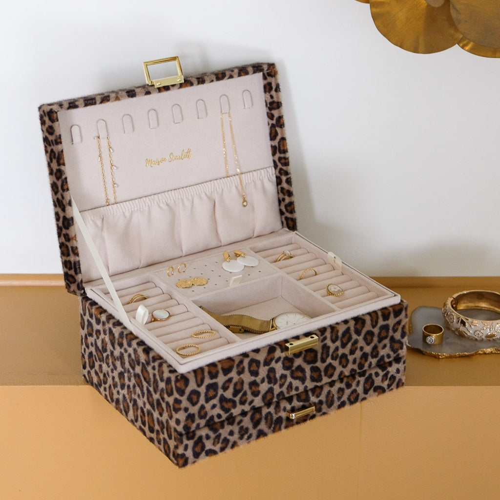 Large Jewellery Box | Denise | Leopard | Maison Scarlett