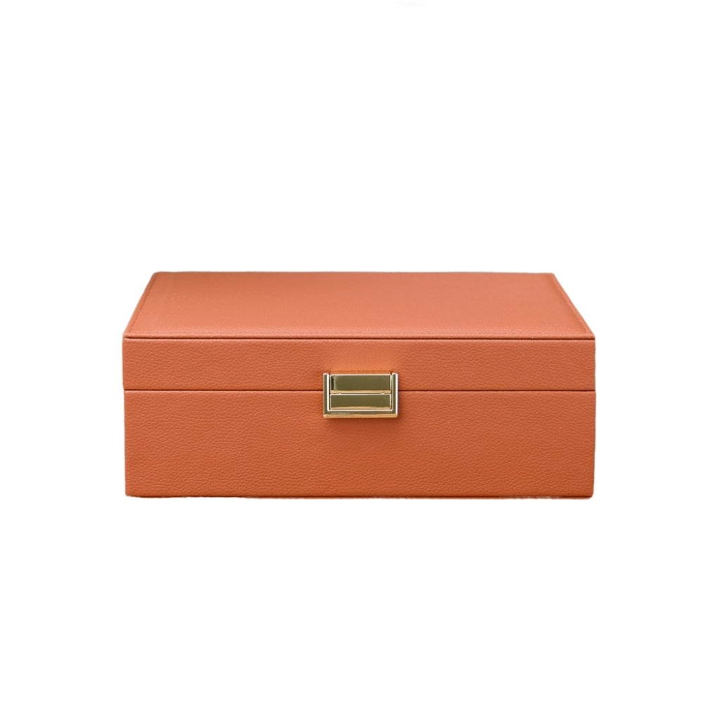 Large Rectangle Jewellery Box Faux Leather