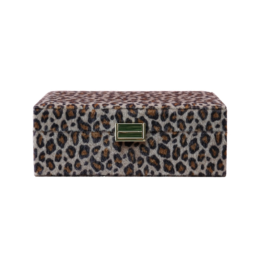 Large Rectangle Jewellery Box | Louise | Leopard | Maison Scarlett