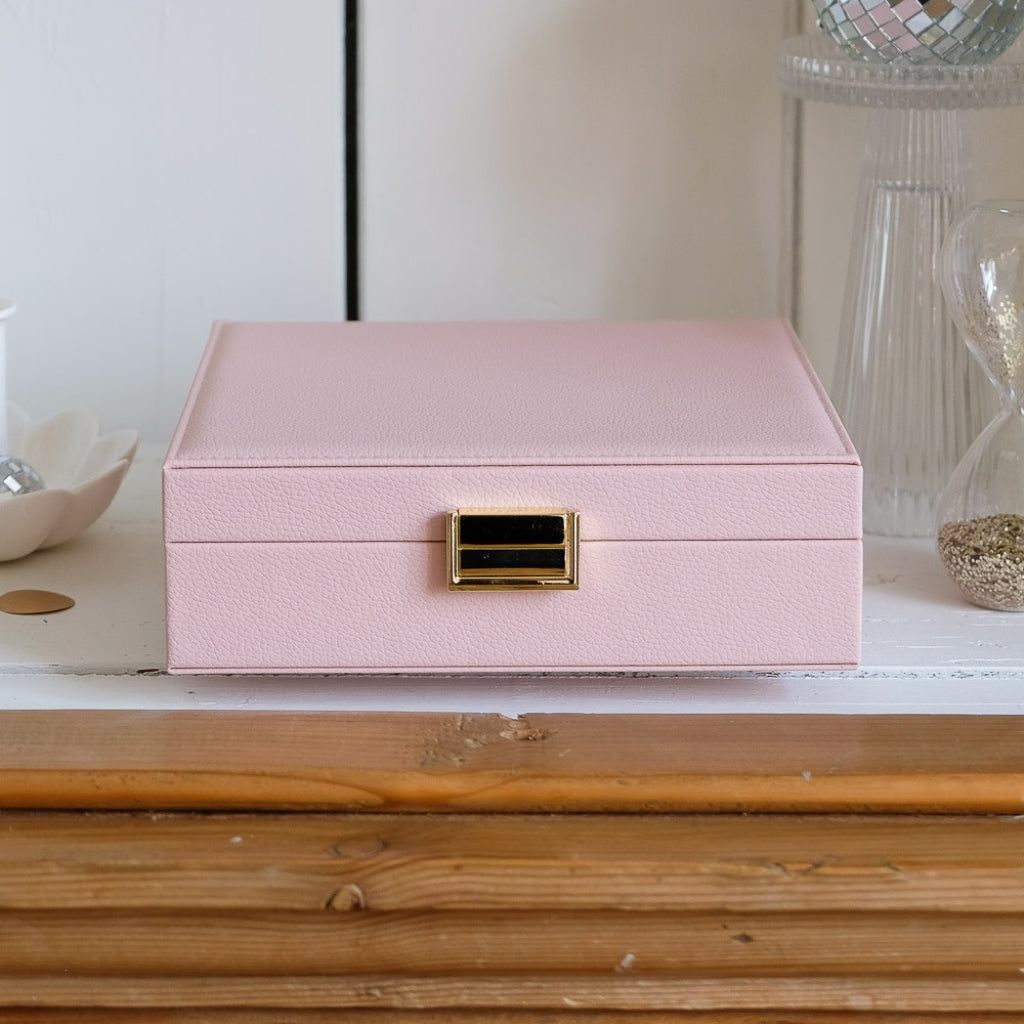 Large Square Jewellery Box | Anne | Faux Leather | Maison Scarlett