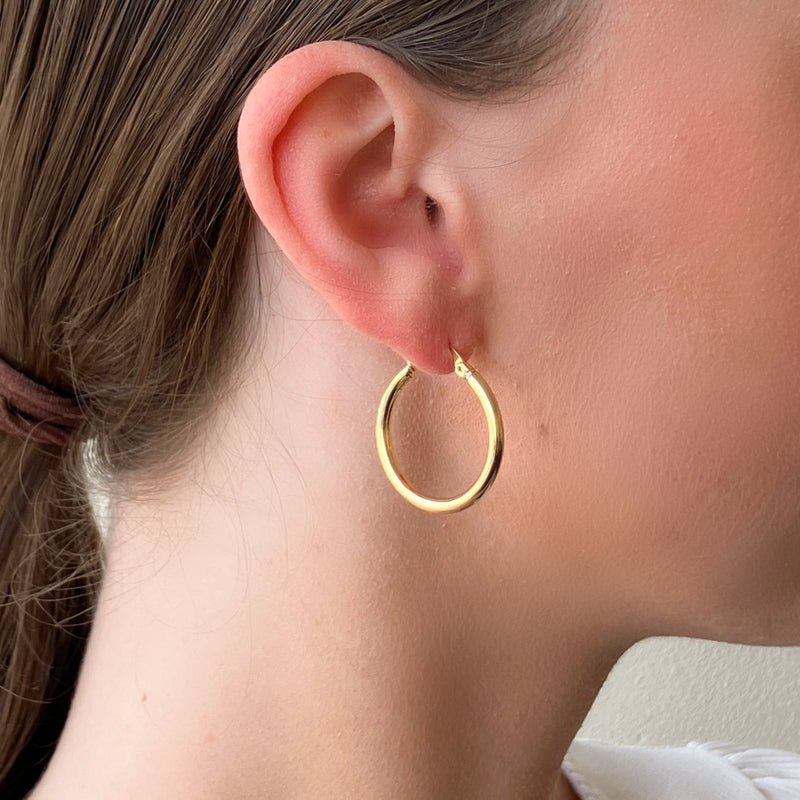 Laval Gold Classic Hoop Earrings