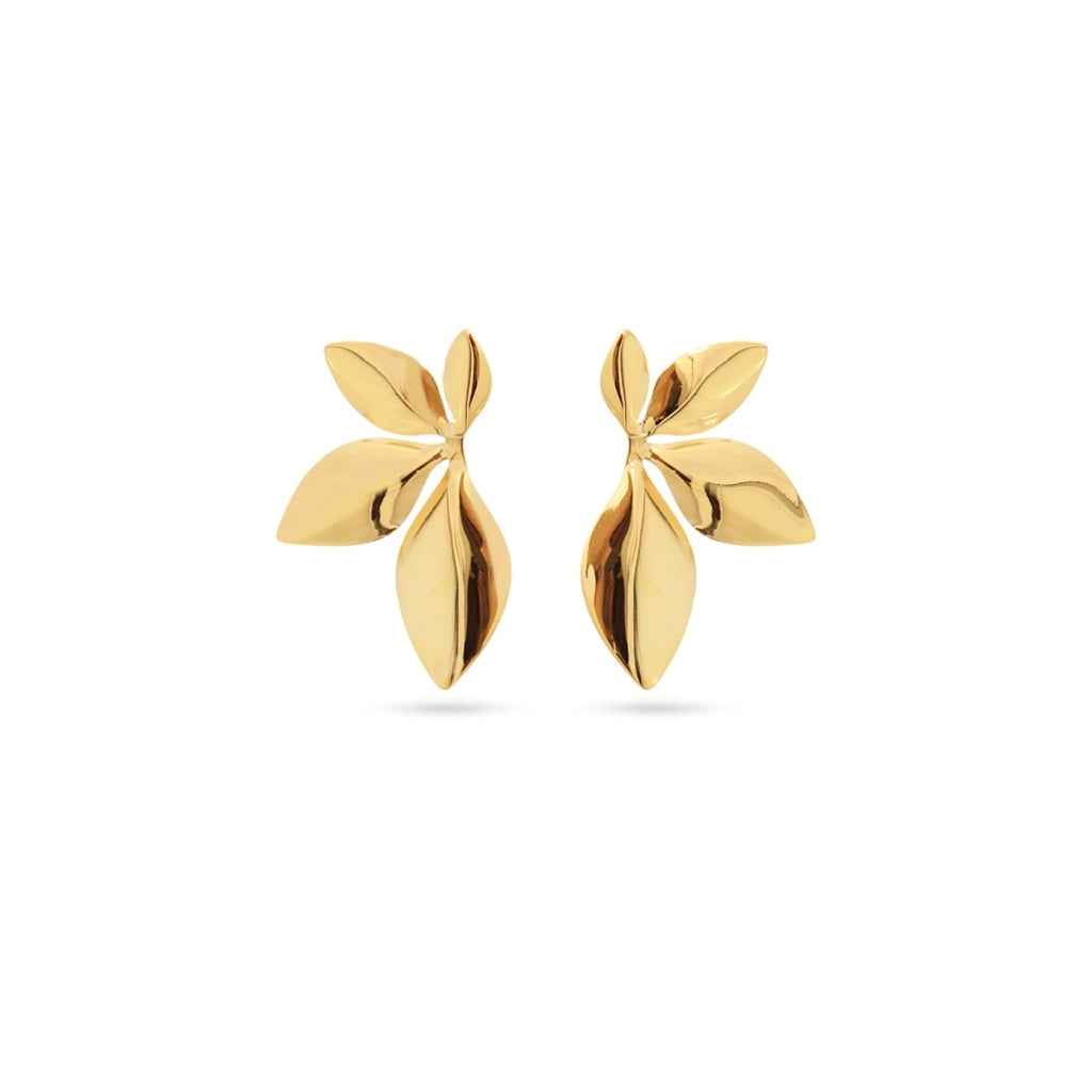 Leaf Design Stud Earrings | Anartxy
