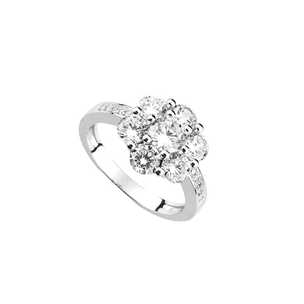Lemi Silver Large Cluster Ring