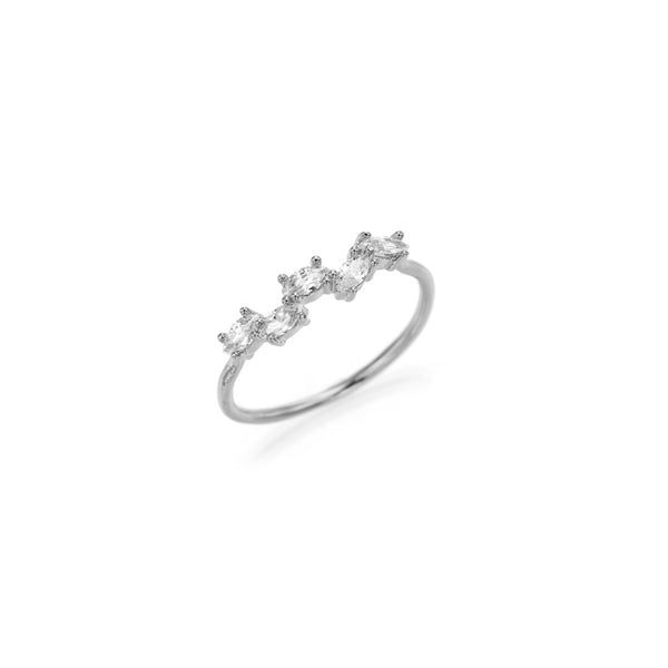 Lysi Silver Delicate Multistone Ring
