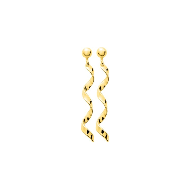 Micha Gold Spiral Dangle Stud Earrings