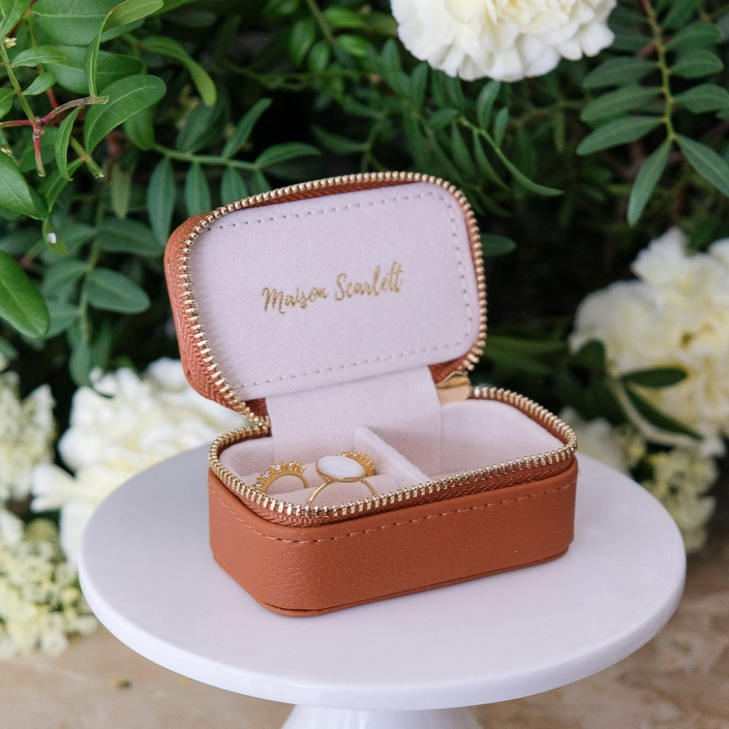 Mini Jewellery Travel Case | Marie | Faux Leather | Maison Scarlett