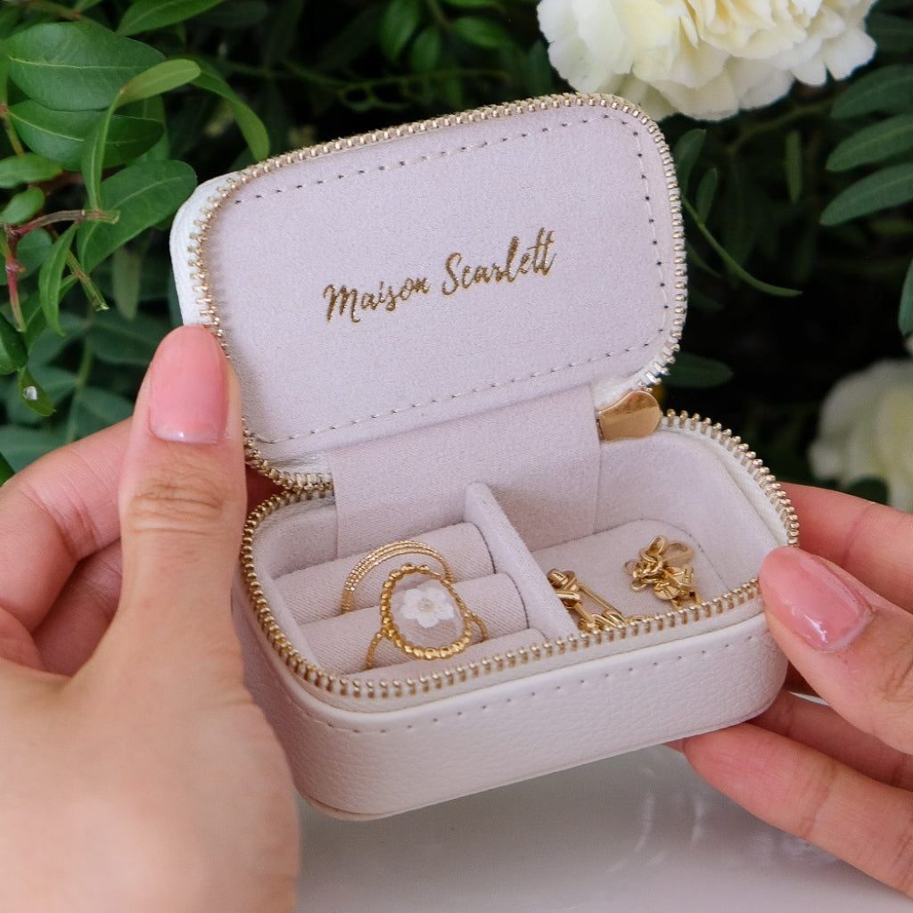 Mini Jewellery Travel Case | Marie | Faux Leather | Maison Scarlett