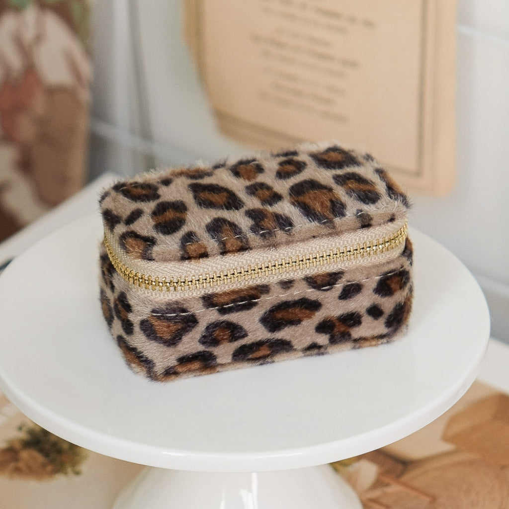 Mini Jewellery Travel Case | Marie | Leopard | Maison Scarlett