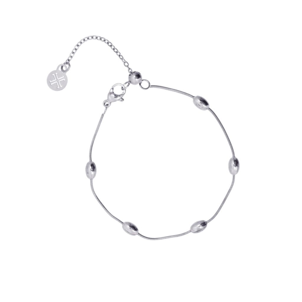Oval Bead Detail Chain Bracelet | Anartxy