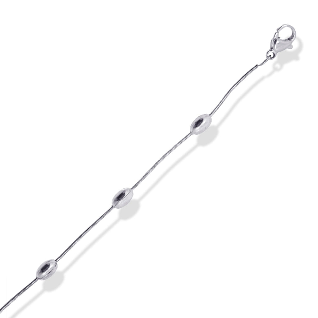 Oval Bead Detail Chain Bracelet | Anartxy