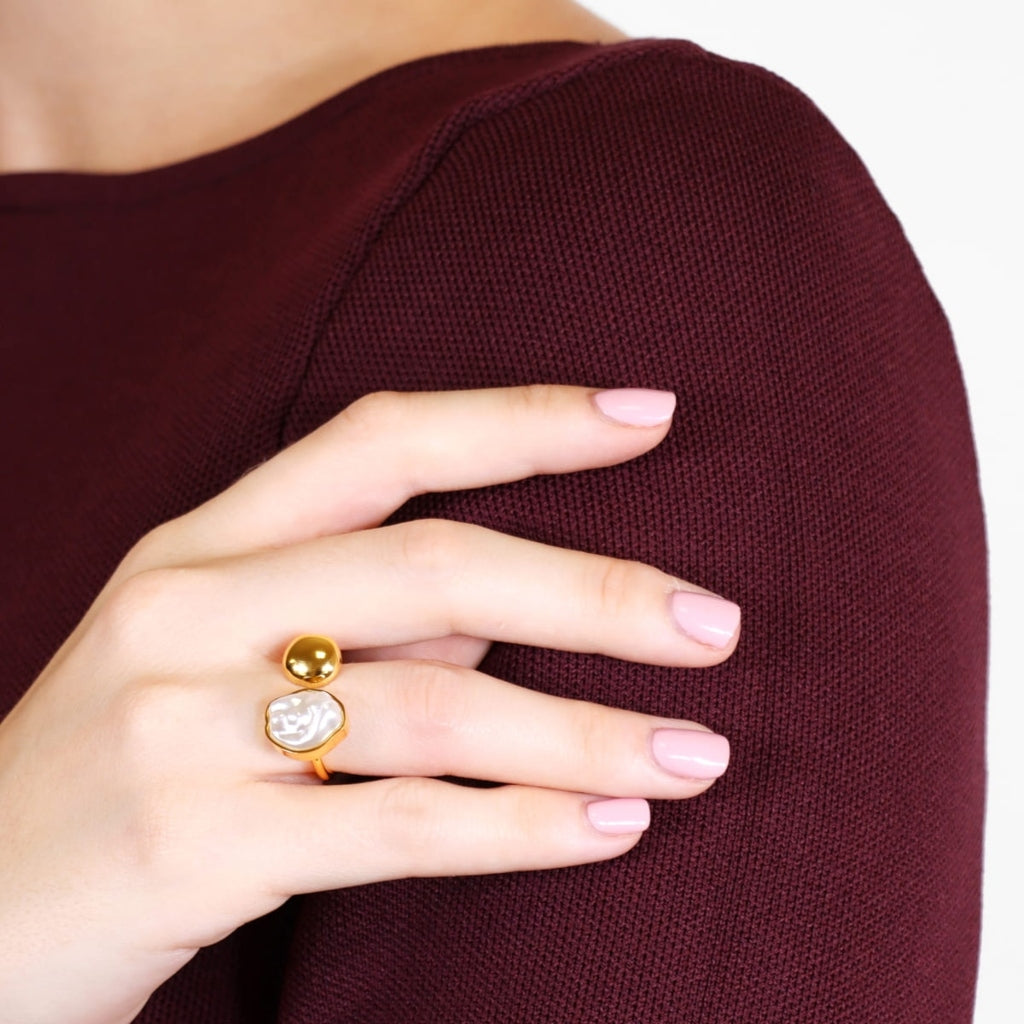 Pearl Split Ring | Anartxy