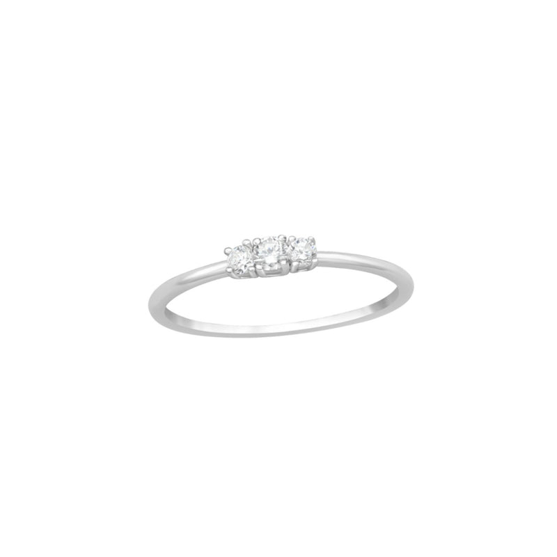 Pia Silver Delicate Trilogy Ring