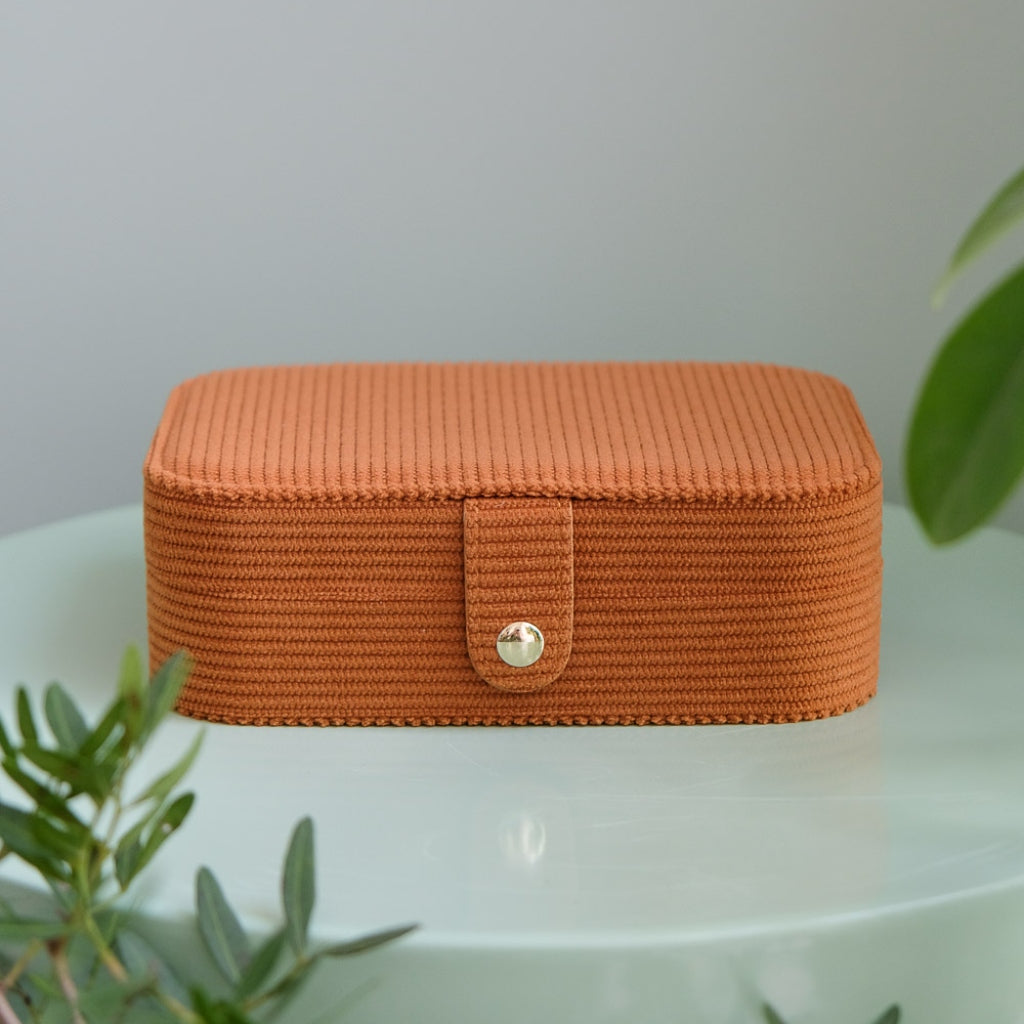 Rectangle Travel Jewellery Box | Brigitte | Corduroy | Maison Scarlett