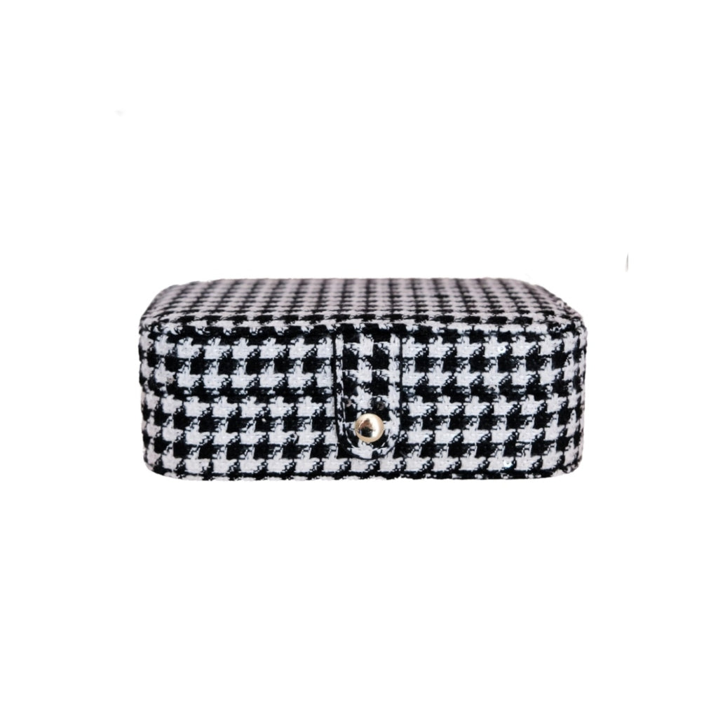 Rectangle Travel Jewellery Box | Brigitte | Houndstooth | Maison Scarlett