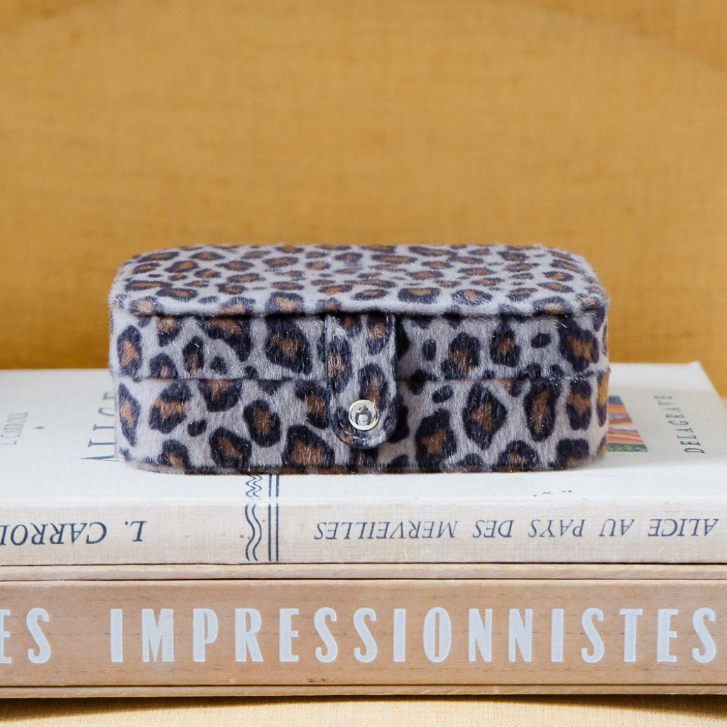 Rectangle Travel Jewellery Box | Brigitte | Leopard | Maison Scarlett