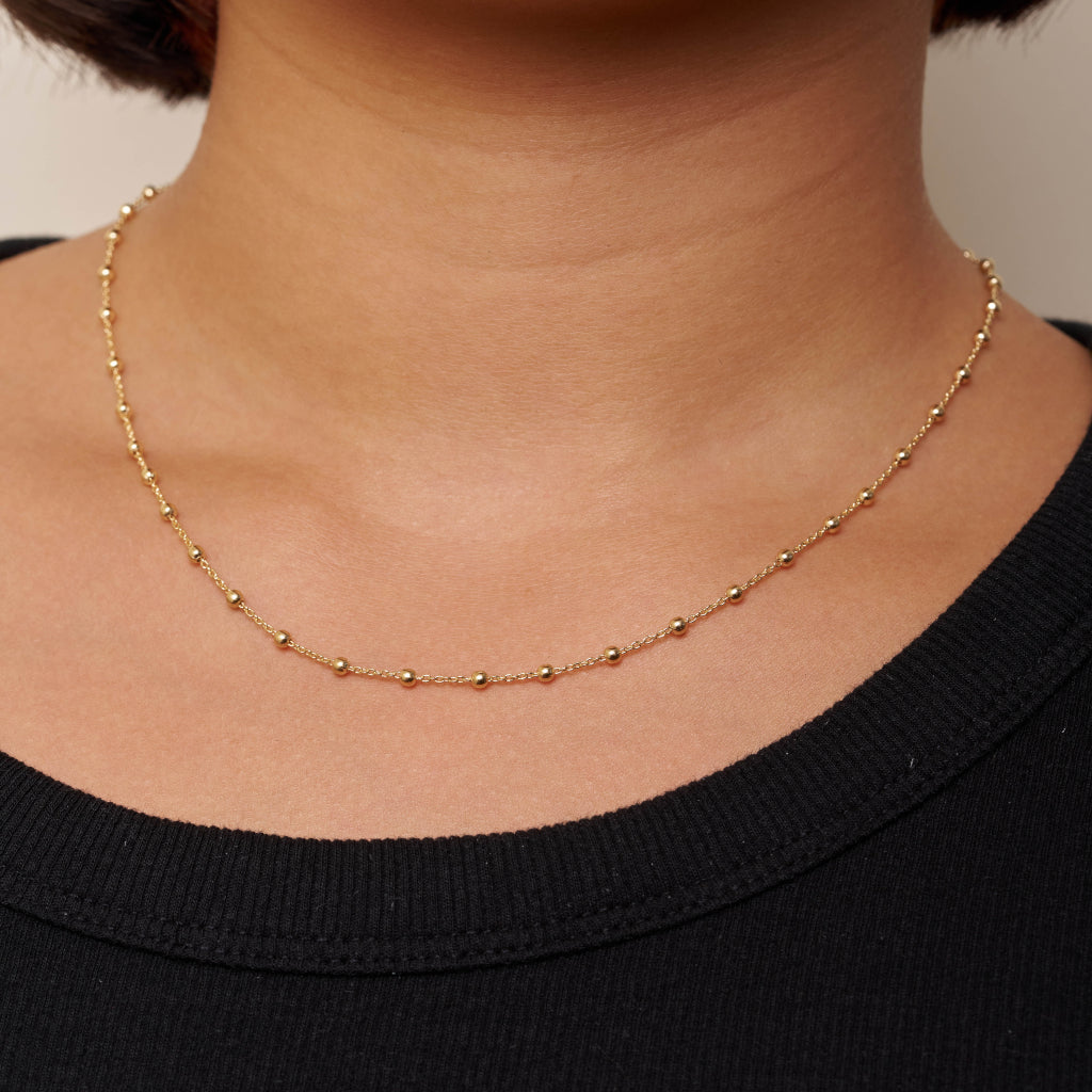 Reelan Gold Satellite Chain Necklace 45cm