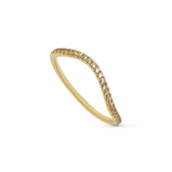 Gold Delicate Curved Ring