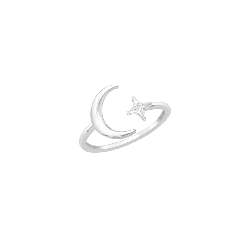 Selene Silver Celestial Split Ring