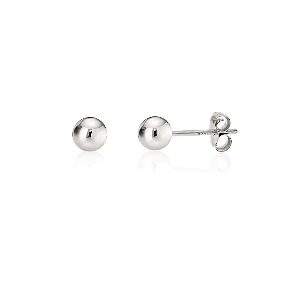 Silver Ball Stud Earrings | Delme