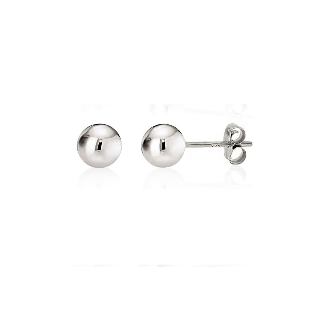 Silver Ball Stud Earrings | Delme