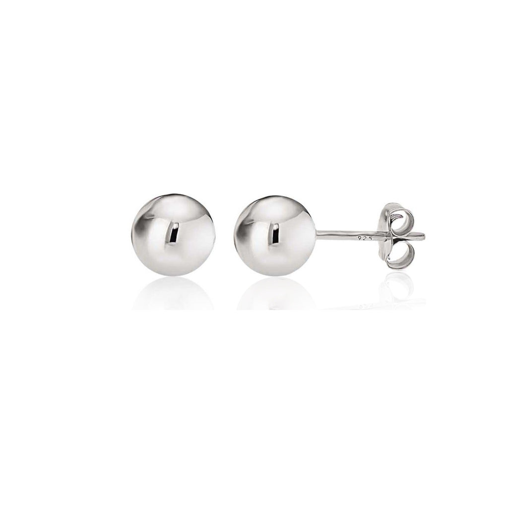 Silver Ball Stud Earrings | Delme