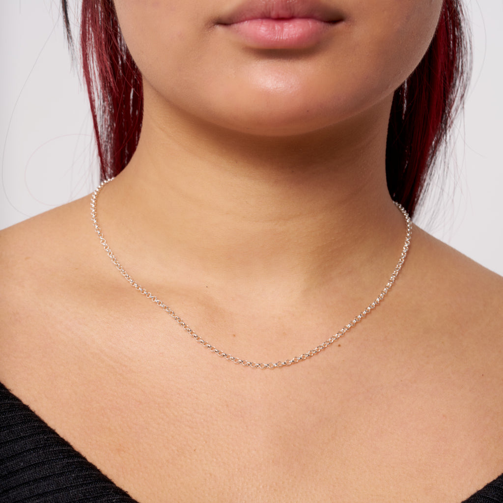 Silver Belcher Chain Necklace | Etta