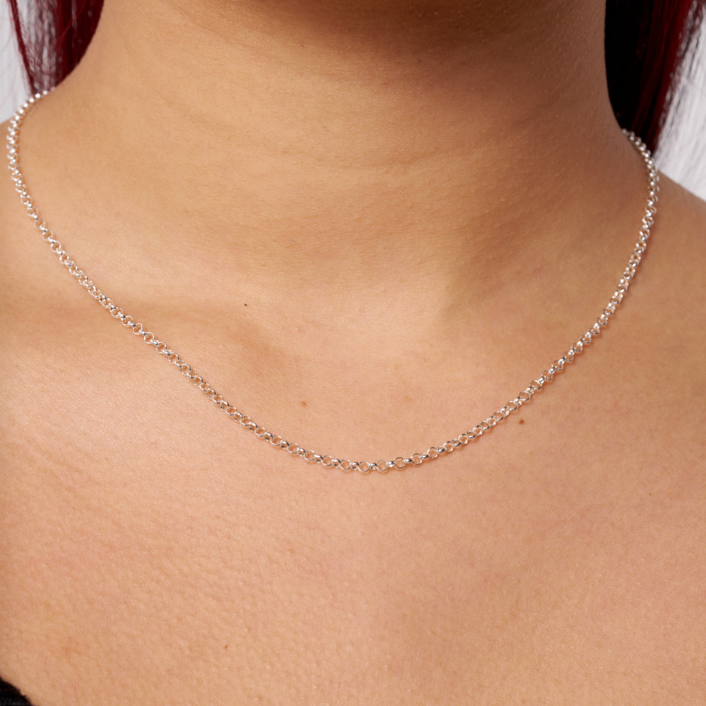 Silver Belcher Chain Necklace | Etta