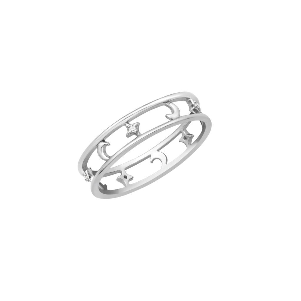 Silver Celestial Cut Out Ring | Nisu