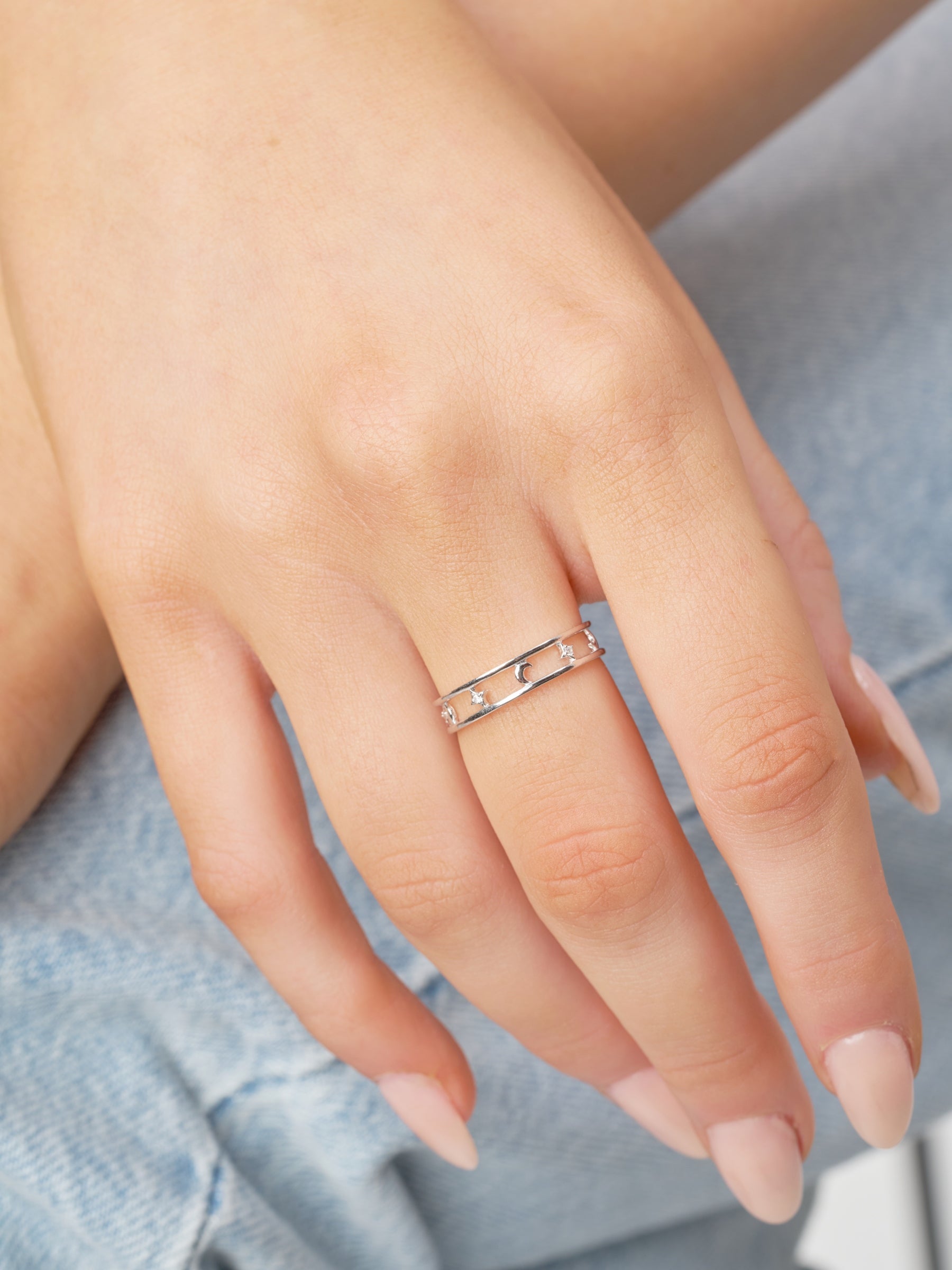 Silver Celestial Cut Out Ring | Nisu
