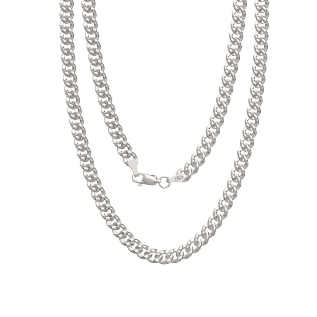 Silver Chunky Curb Chain Necklace