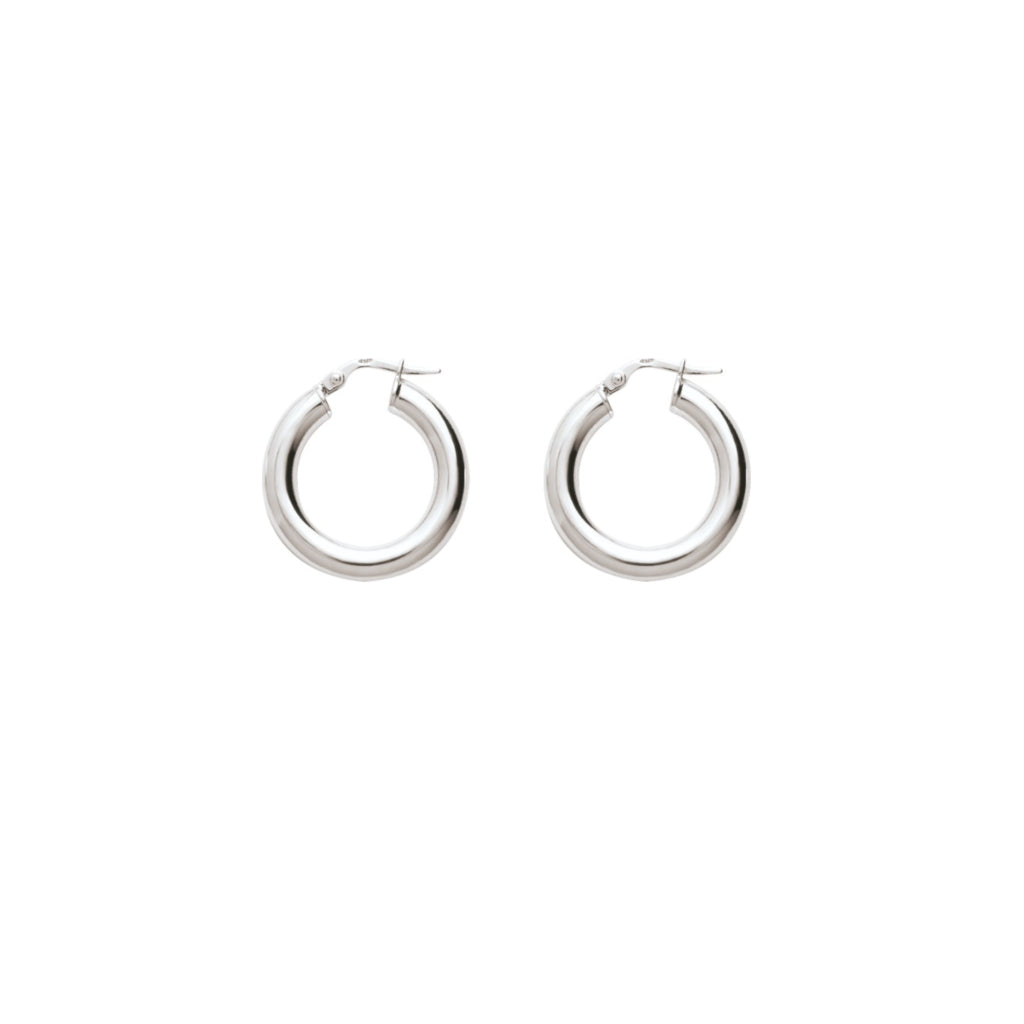 Silver Chunky Hoop Earrings