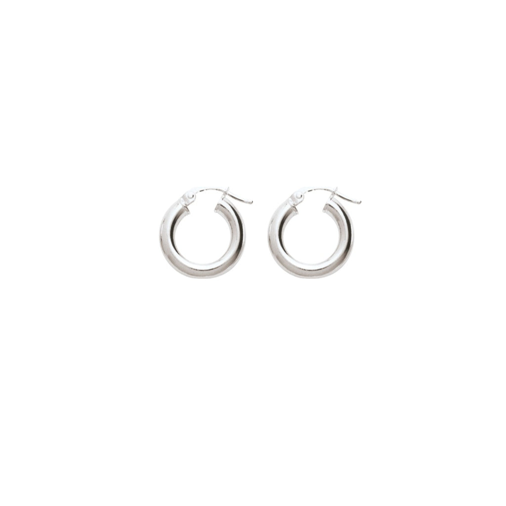 Silver Chunky Hoop Earrings