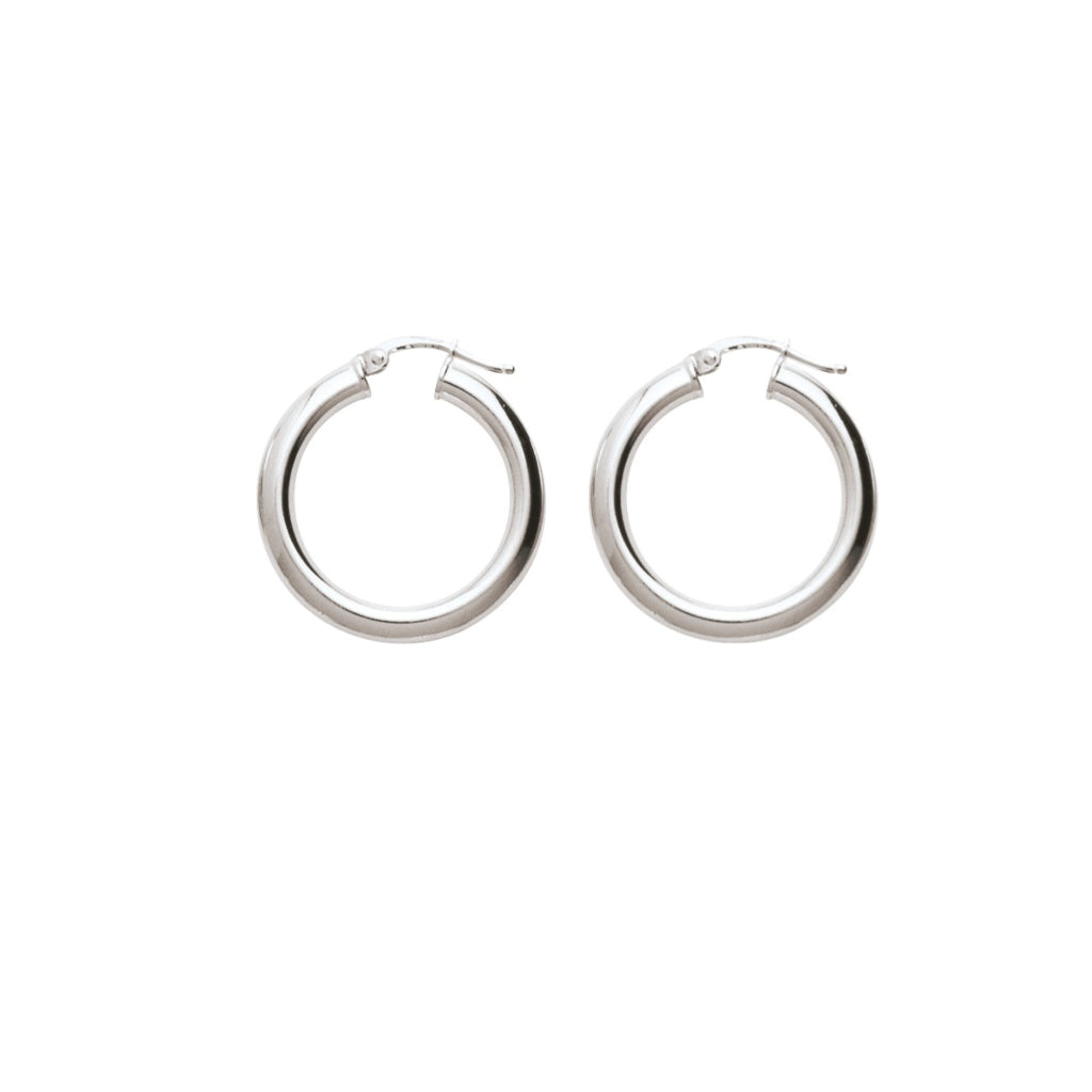 Silver Chunky Hoop Earrings