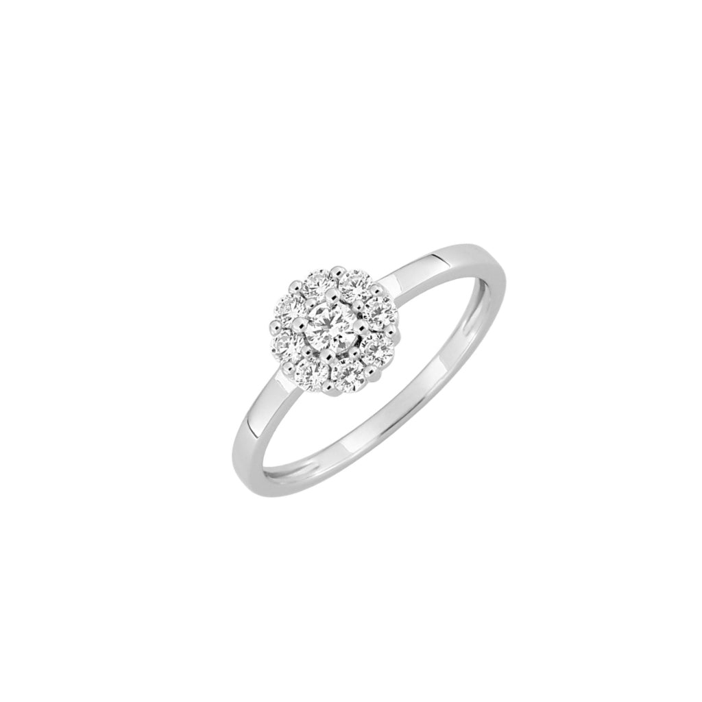 Silver Clear Stone Cluster Ring | Katerini
