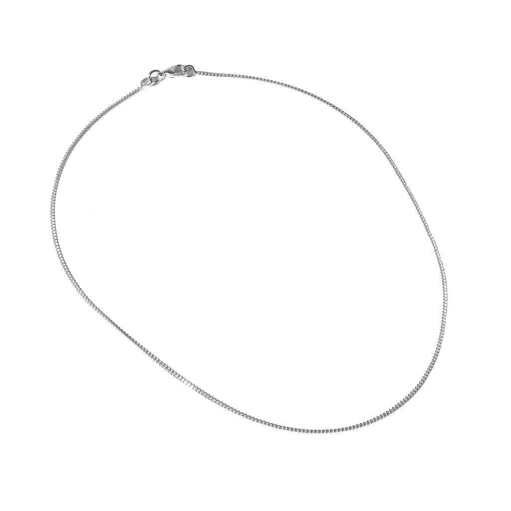 Silver Delicate Curb Chain Necklace