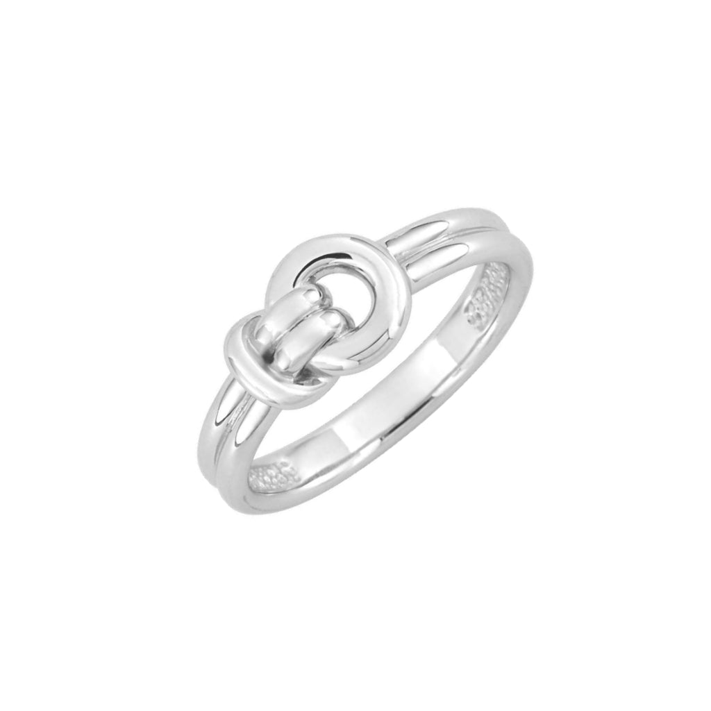 Silver Double Band Knot Ring | Mitzi