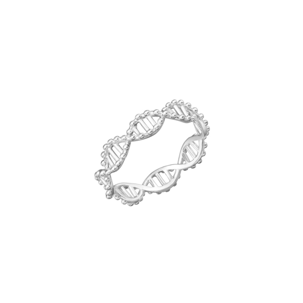 Silver Double Helix Ring