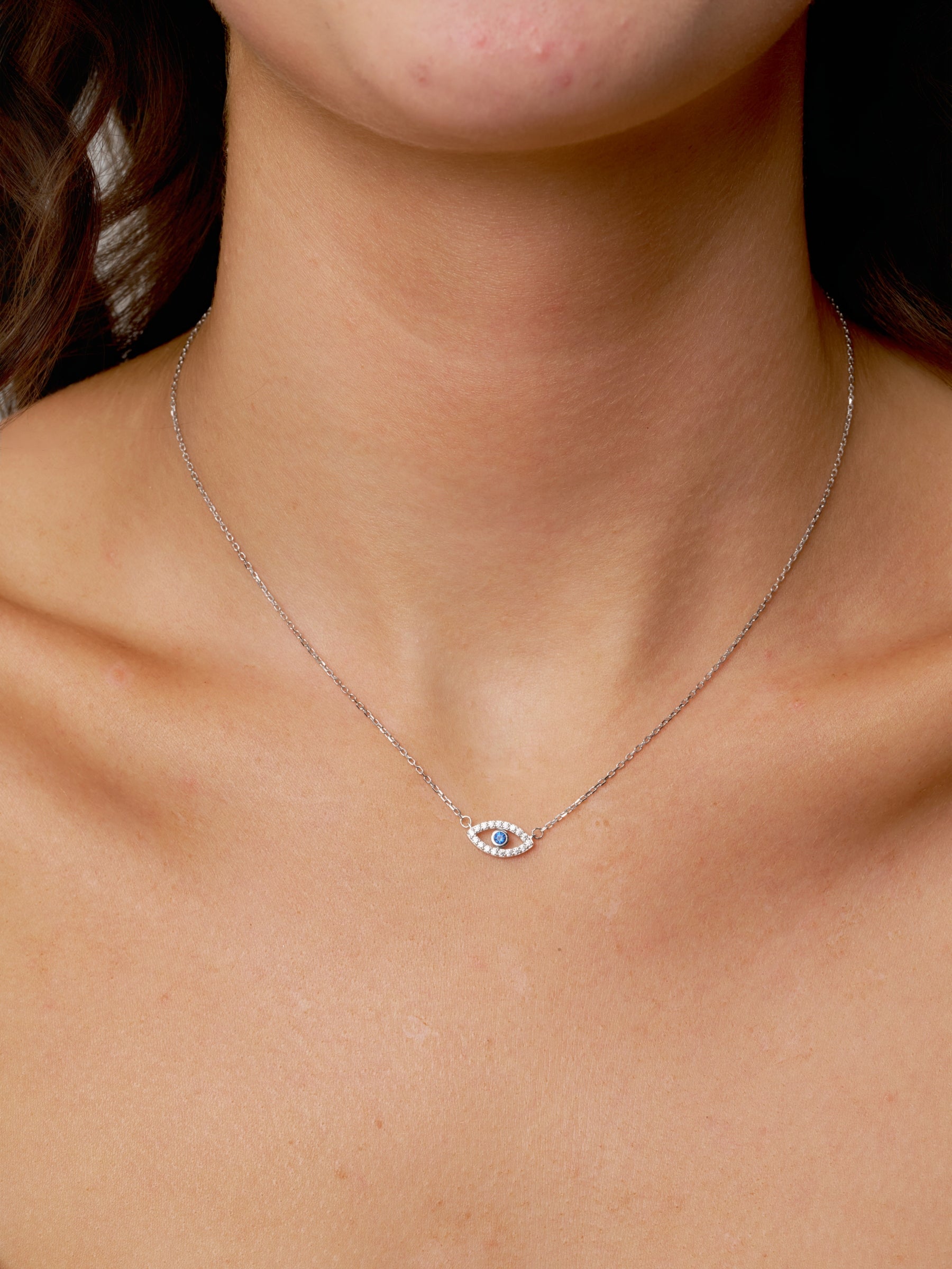 Silver Evil Eye Necklace | Elli