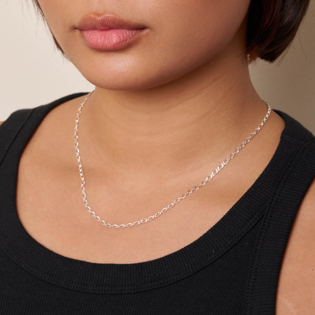 Silver Figaro Chain Necklace