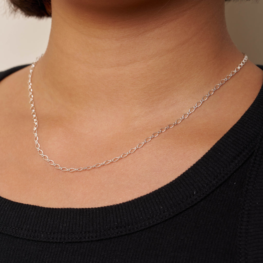 Silver Figaro Chain Necklace