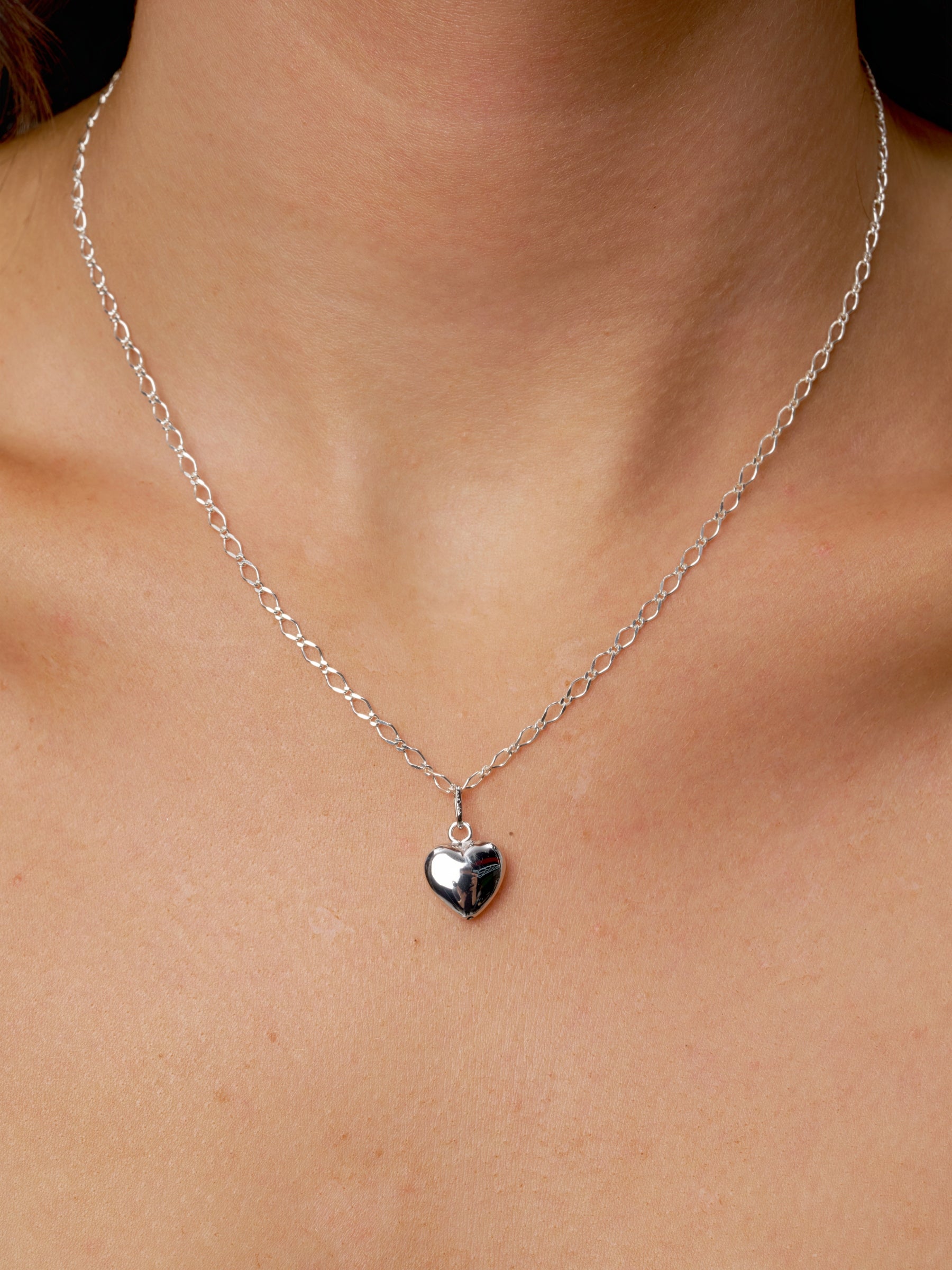 Silver Heart Pendant Necklace | Maya