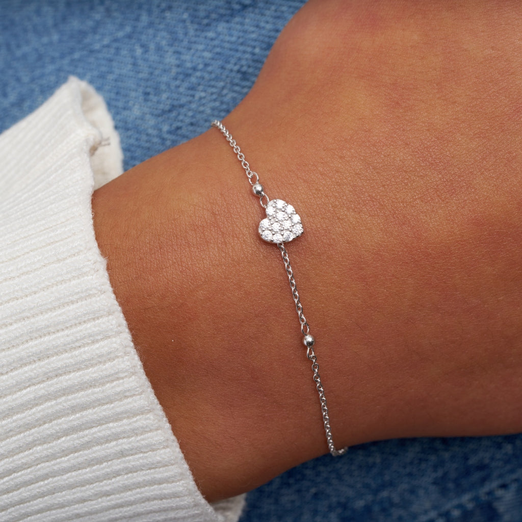 Silver Heart Toggle Bracelet | Nexi