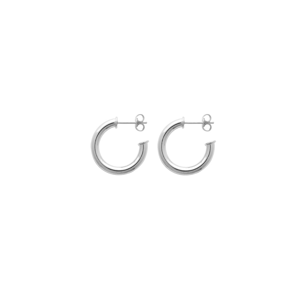 Silver Hoop Stud Earrings | Deauville