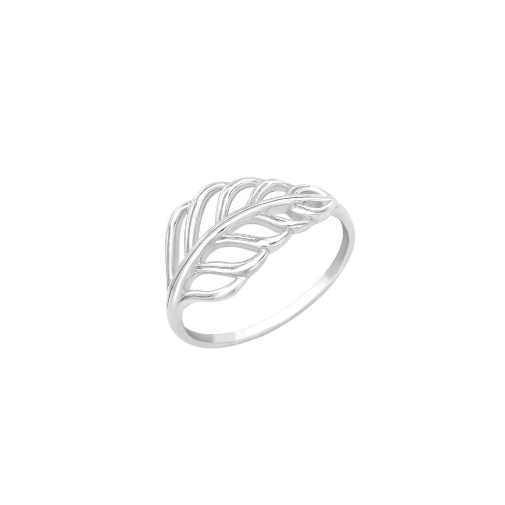 Silver Leaf Ring