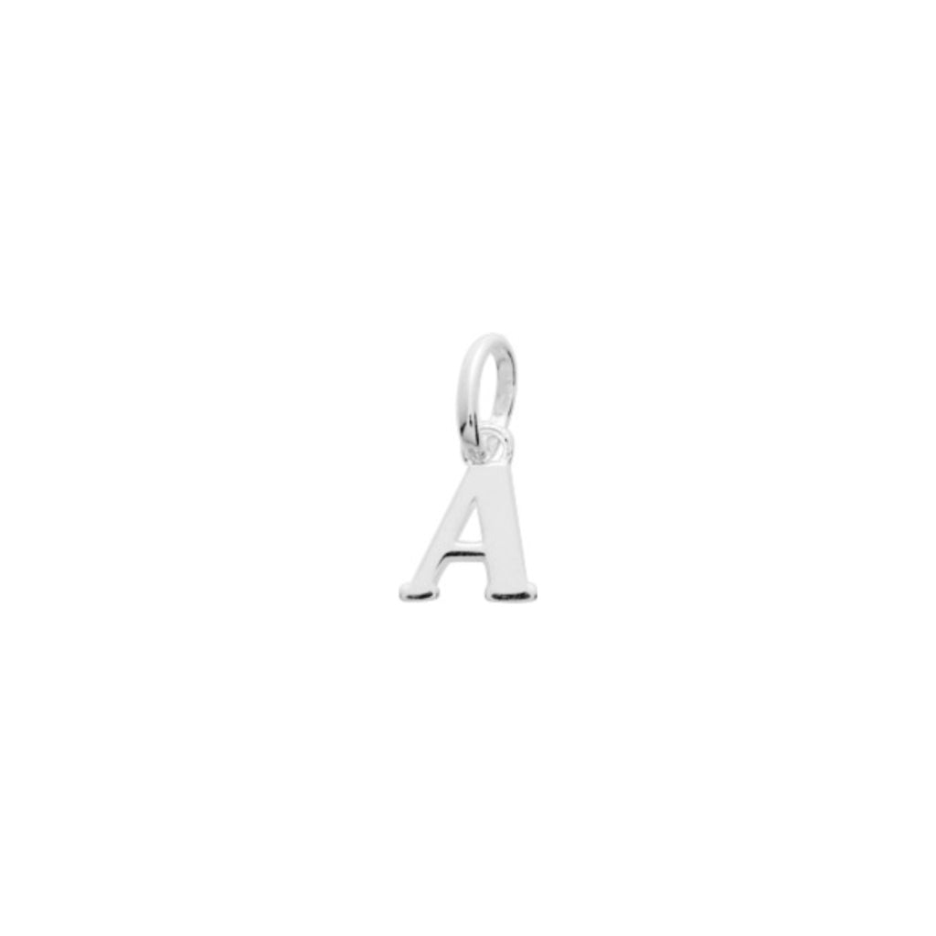 Silver Letter Pendant Necklace
