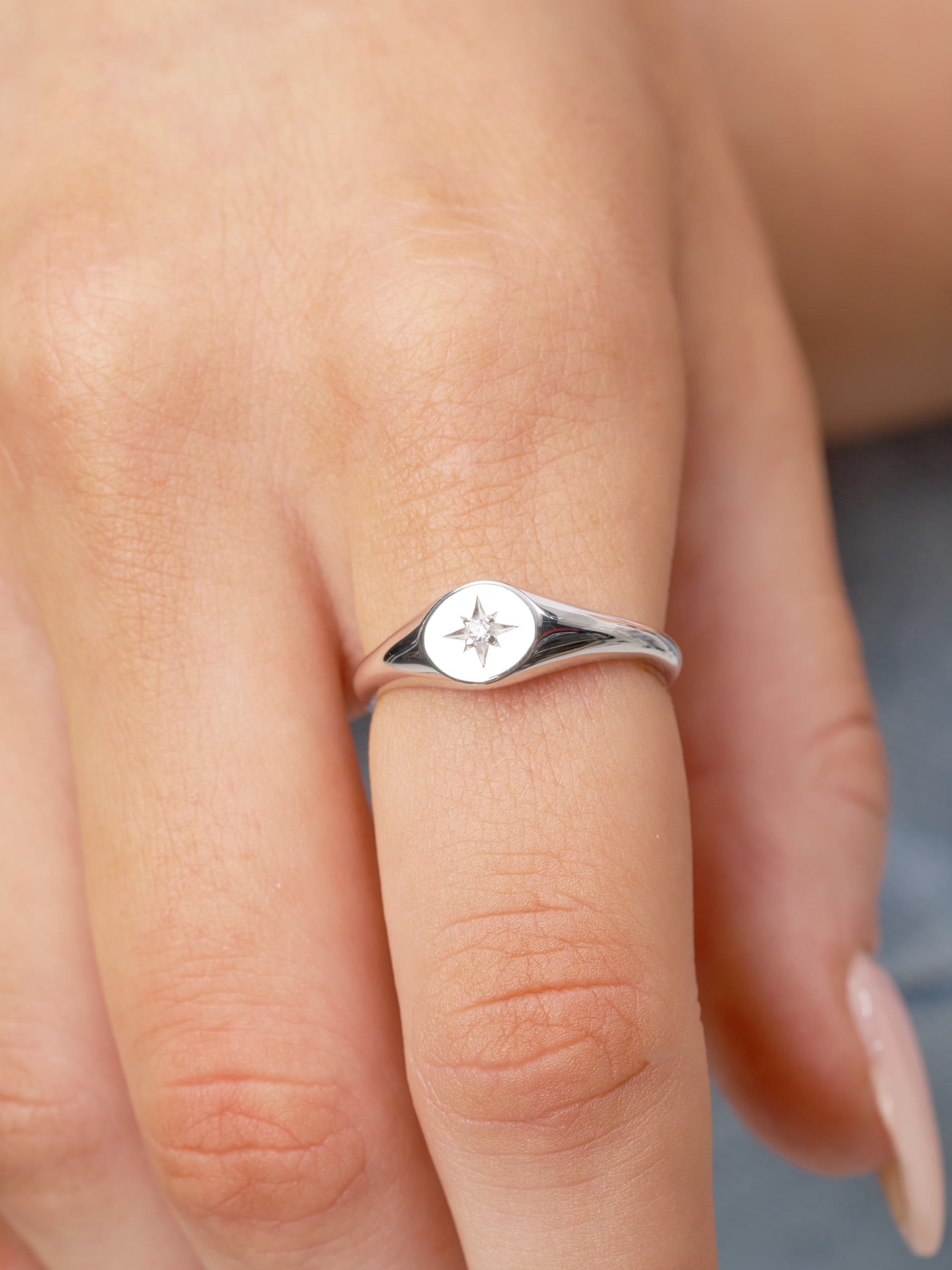 Silver North Star Signet Ring | Zoli