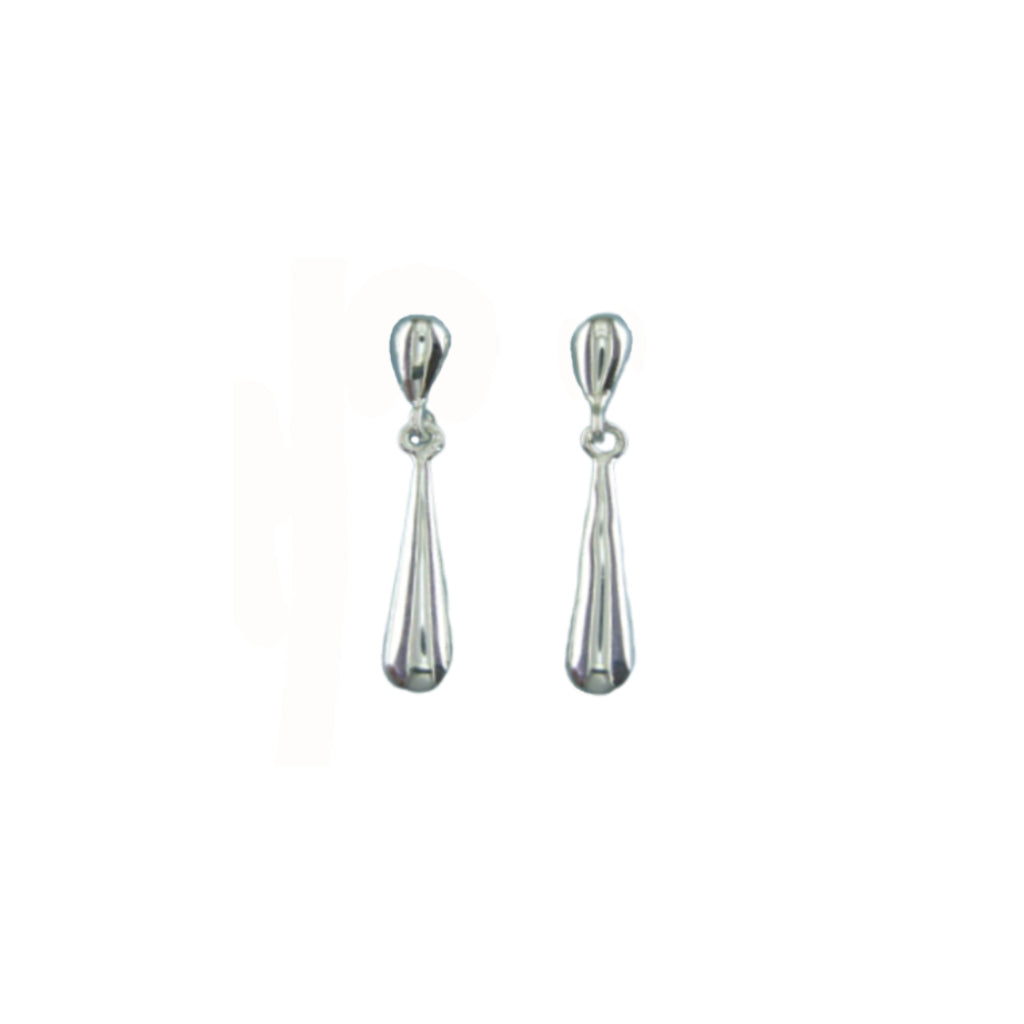 Silver Teardrop Stud Earrings | Vielle