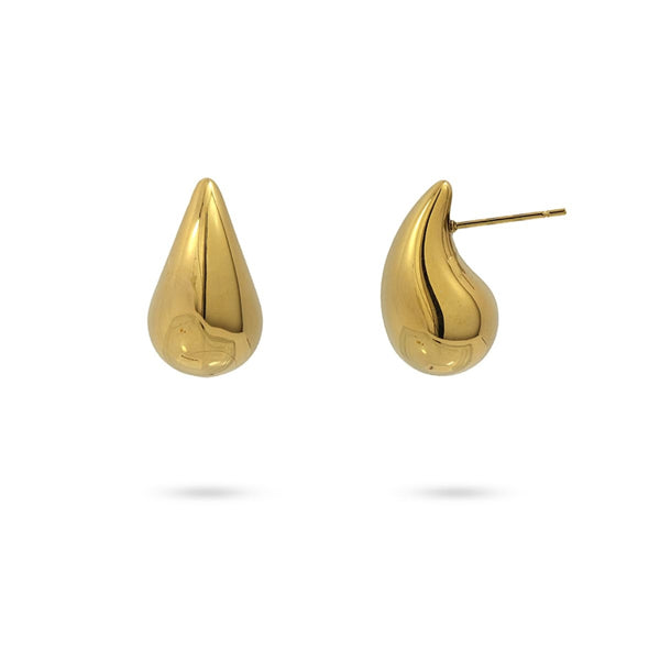 Gold Chunky Drop Stud Earrings